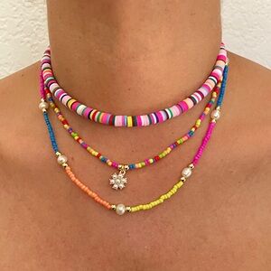 Colorful Beaded Necklace Set